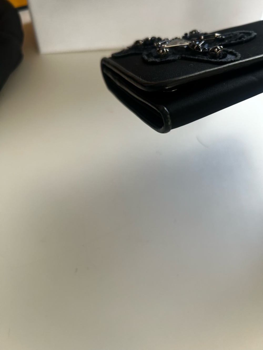 Prada Tessuto Black Nylon Long Wallet Featuring a Teddy Bear Motif | RARE! - Picture 11 of 16